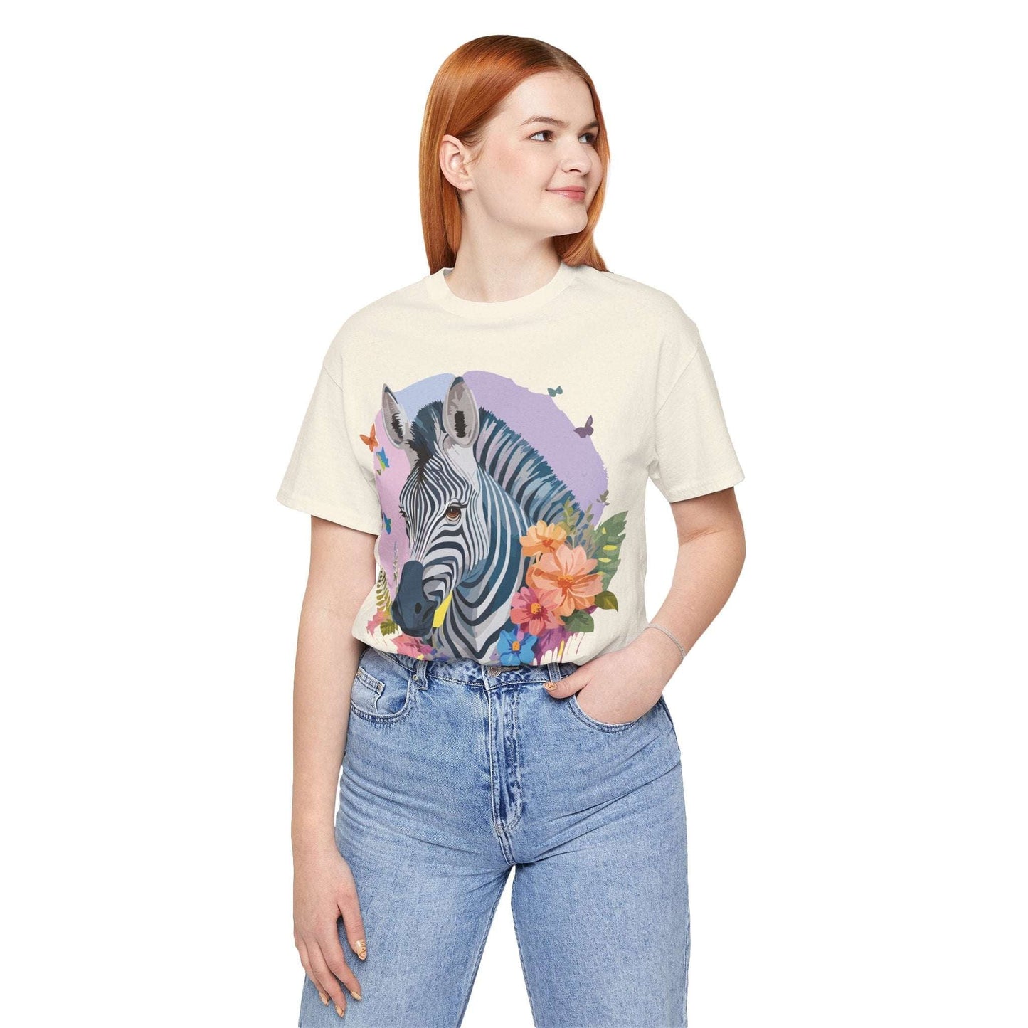 Zebra Graphic Unisex 100 Cotton Vintage Animal Art T-Shirt 3