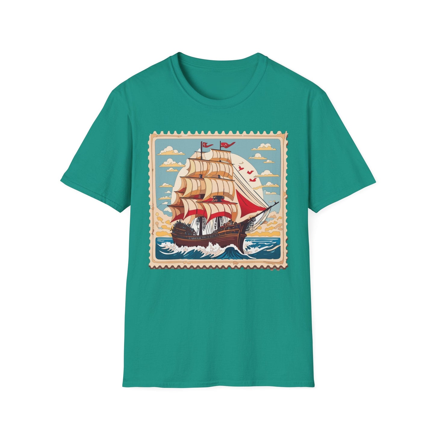 Ship T Shirts Frigate T Shirts Vessel Tee Shirt Unisex Softstyle Gildan 64000 Cotton Tee