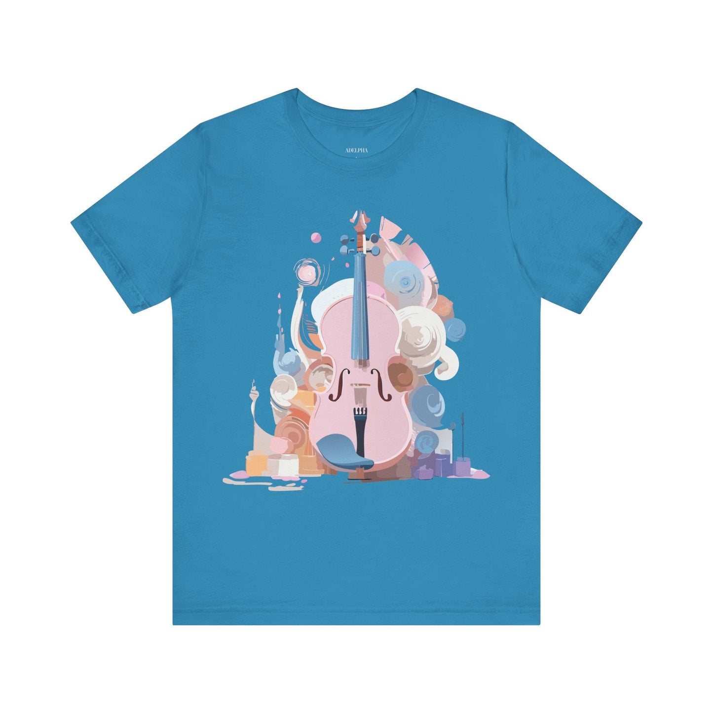 Music T Shirt Unisex Graphic Tee Vintage Inspired Artwork By Adelpha Short Sleeve
