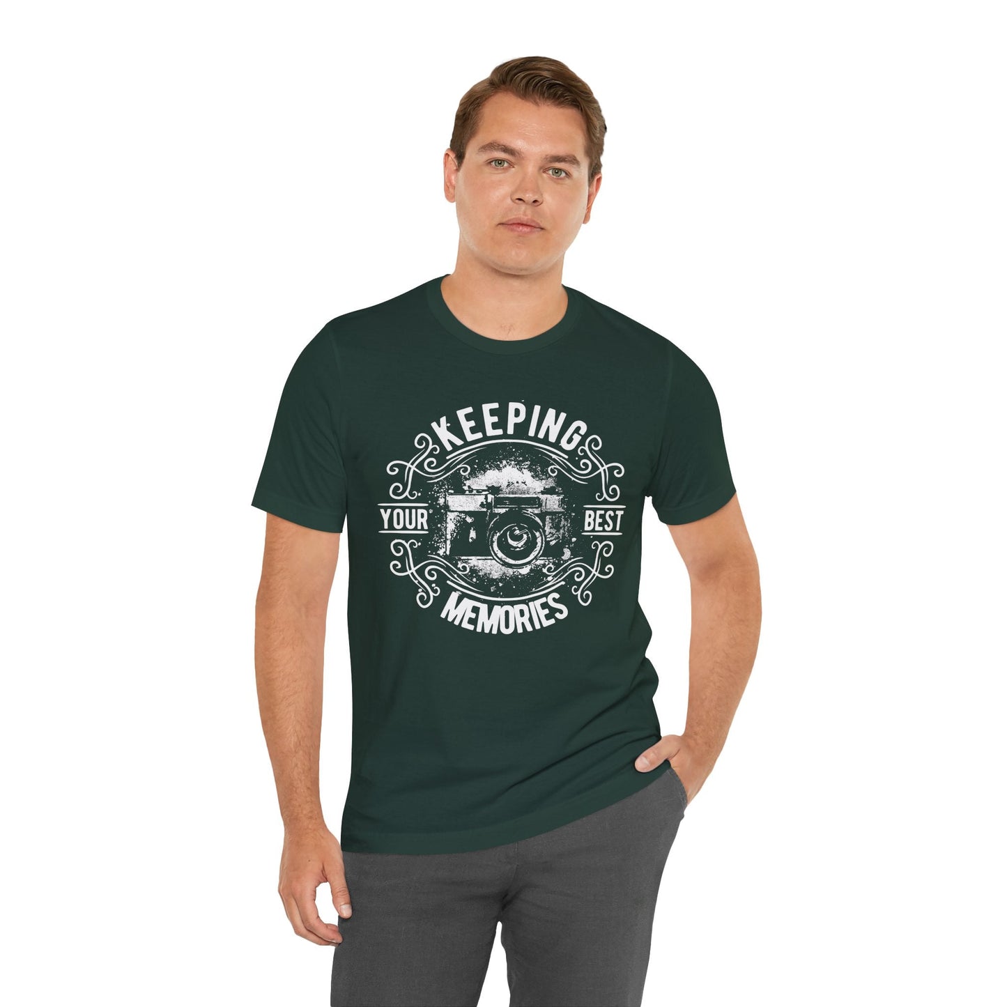 Keeping Your Best Memories T-Shirt Vintage Camera Graphic T-Shirt A-5