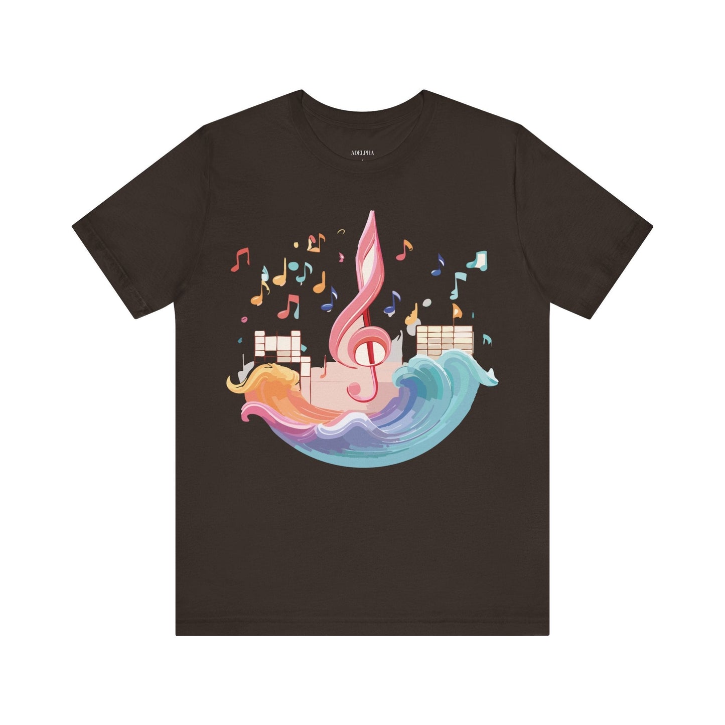 Adelpha Music Graphic T Shirt Unisex Short Sleeve Tee Vintage Inspired Art Design Premium