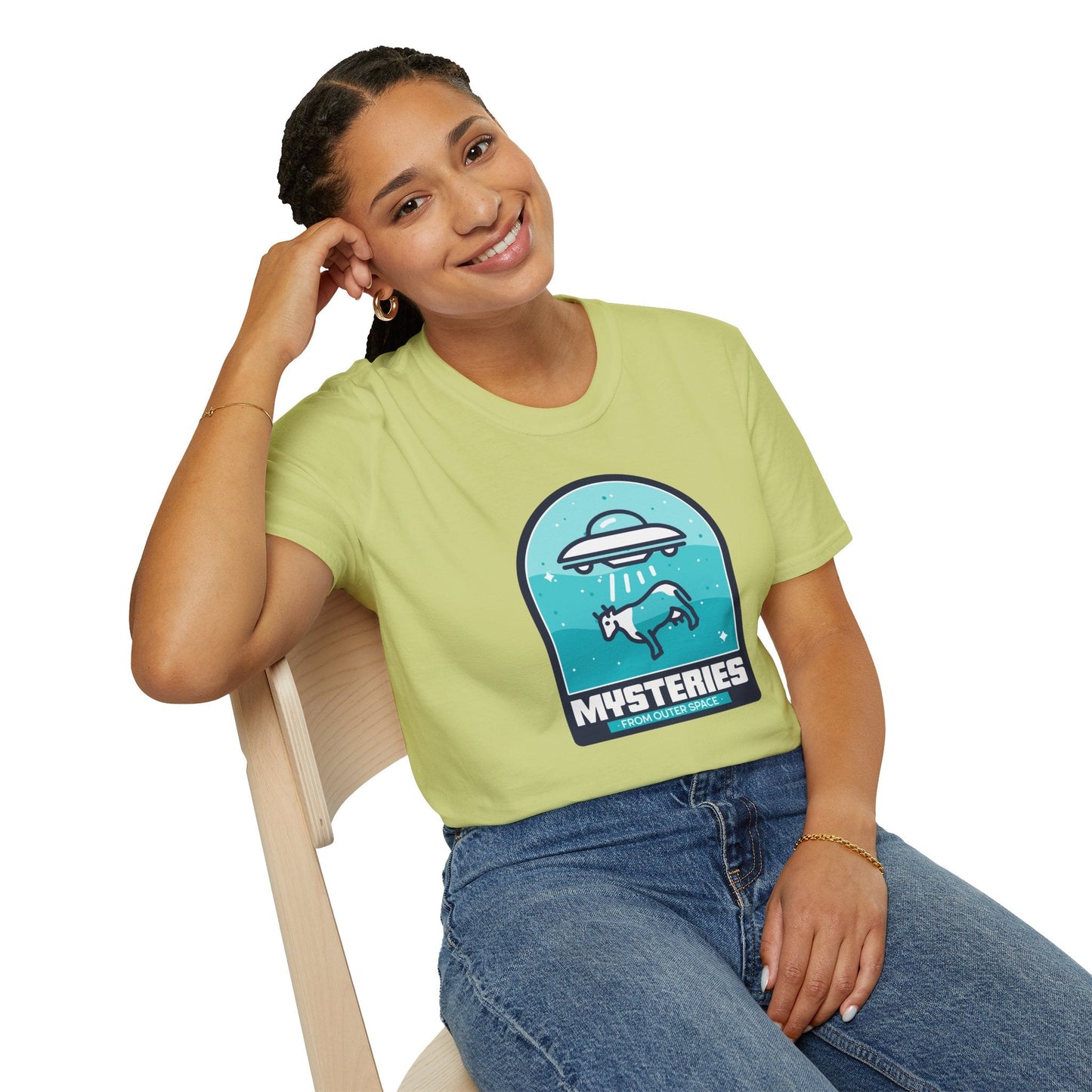 Mysteries UFO Abduction TShirt  Retro Alien Space Graphic Tee