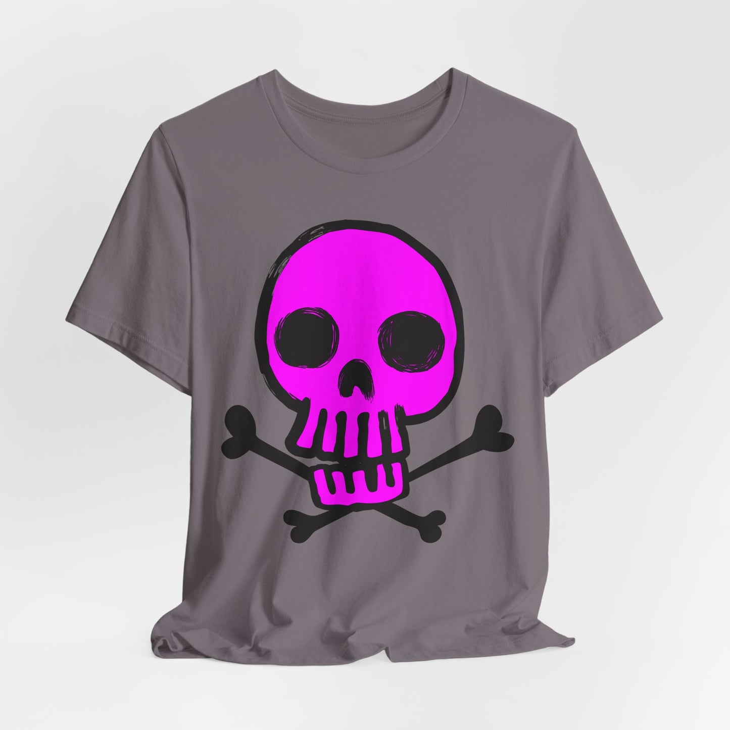 Pink Skull Graphic Design Tee, Skull Shirt, Vintage Tees, Art Design T-Shirt, Vintage Graphic Tee, Art Shirts with Skulls