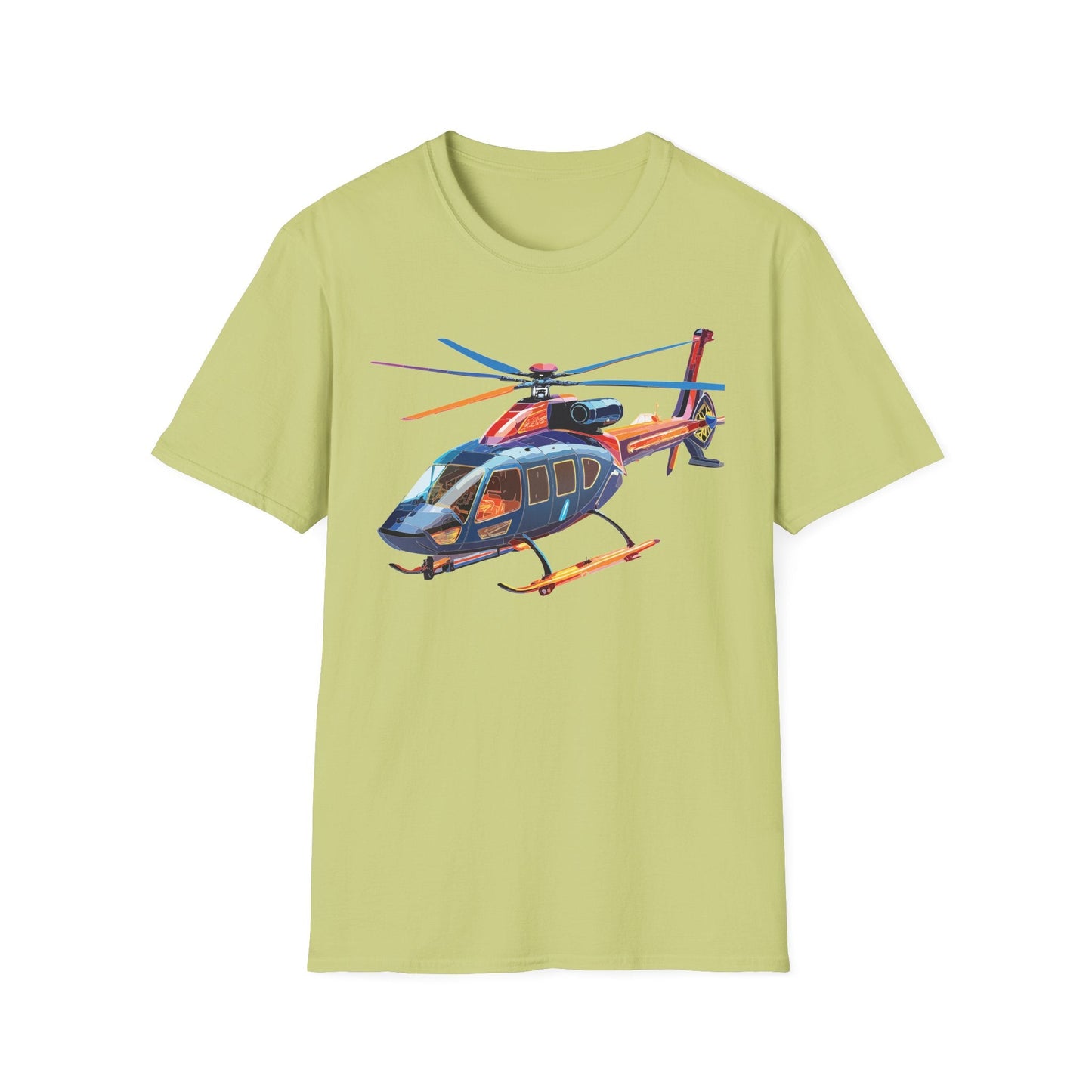 Chopper Helicopter Graphic Unisex Cotton Softstyle Short Sleeve Tee 4