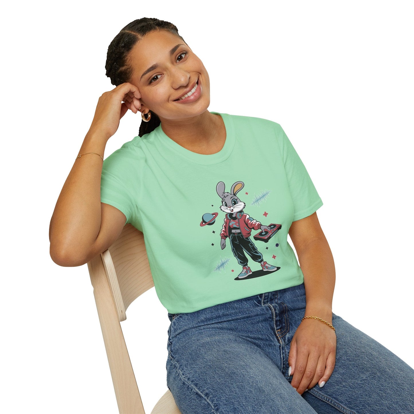 Cartoon T Shirt With Animation And Funny Animals Tee Unisex Softstyle 100 Percent Ring Spun Cotton