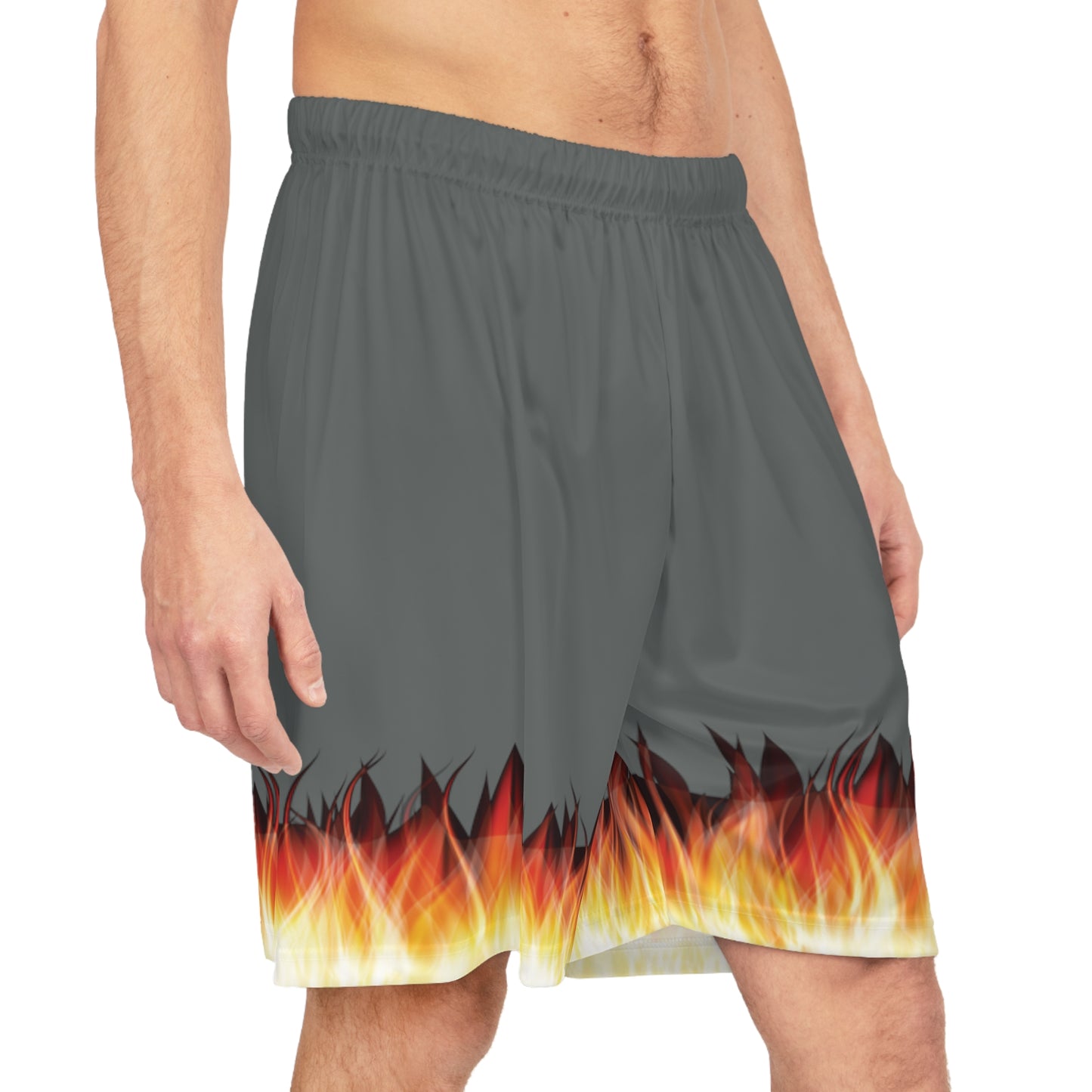 Basketballshorts für Herren mit Flamme 