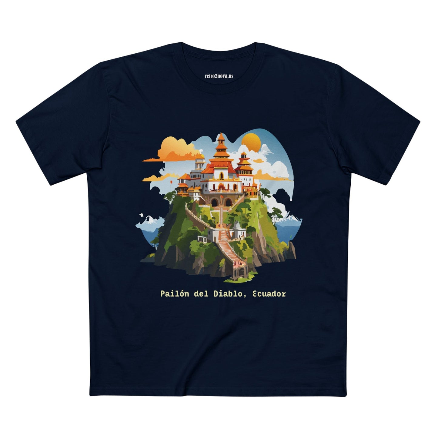 Travel Shirt Unisex Premium Cotton Tee With Original Art Design From Retro2Nova Ecuador Inspired