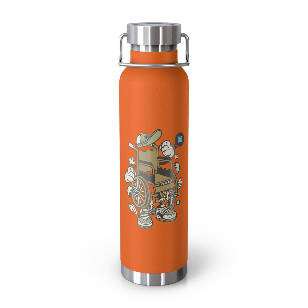 22oz Copper Insulated Water Bottle with Cartoon Design - CV43
