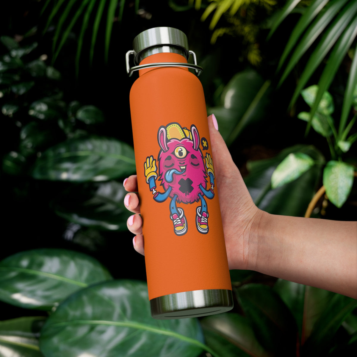 22oz Copper Insulated Water Bottle with Cartoon Design - CV65