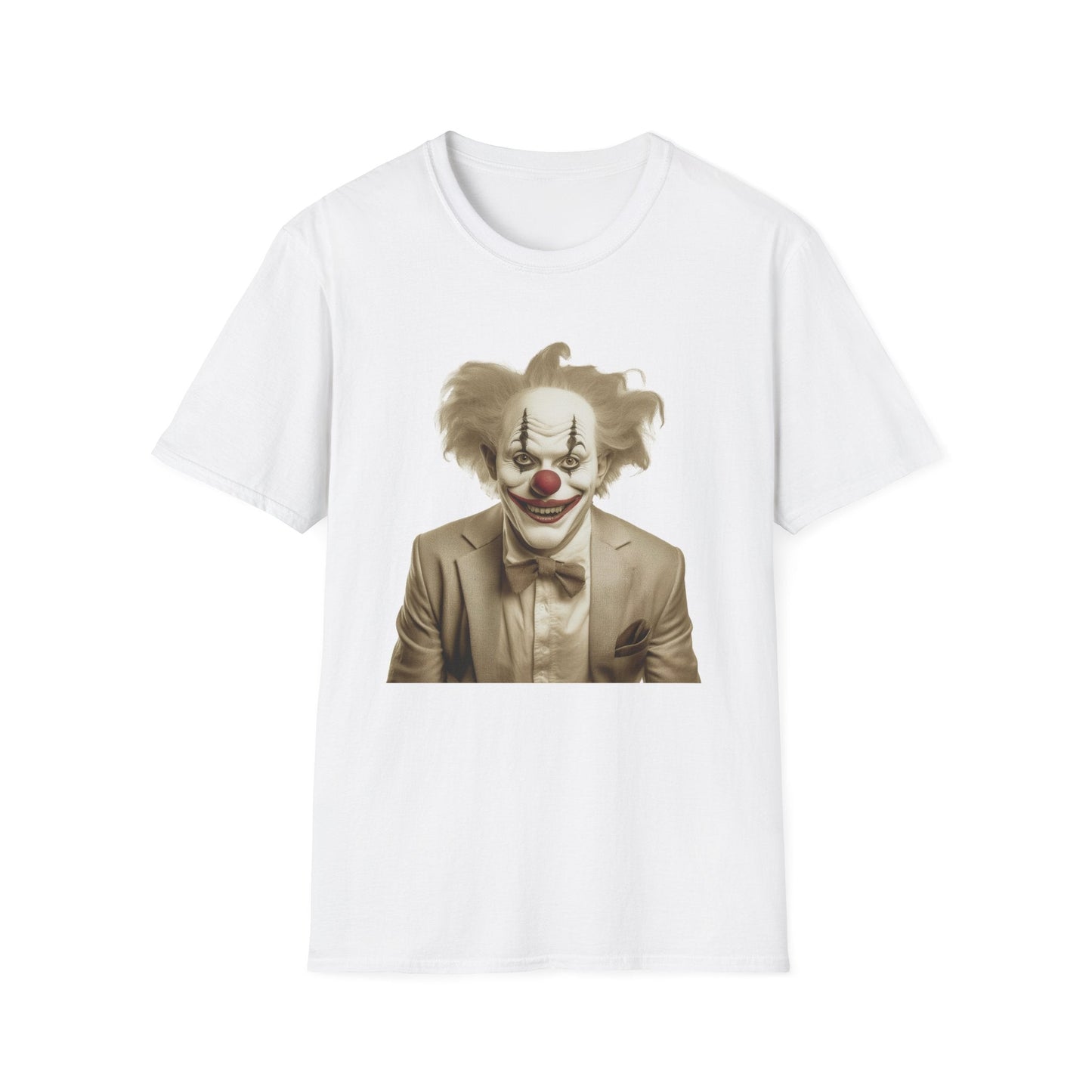 Unisex Clown Shirt Funny Man Circus Tee Softstyle 64000 Cotton Gildan Tee Lightweight Breathable