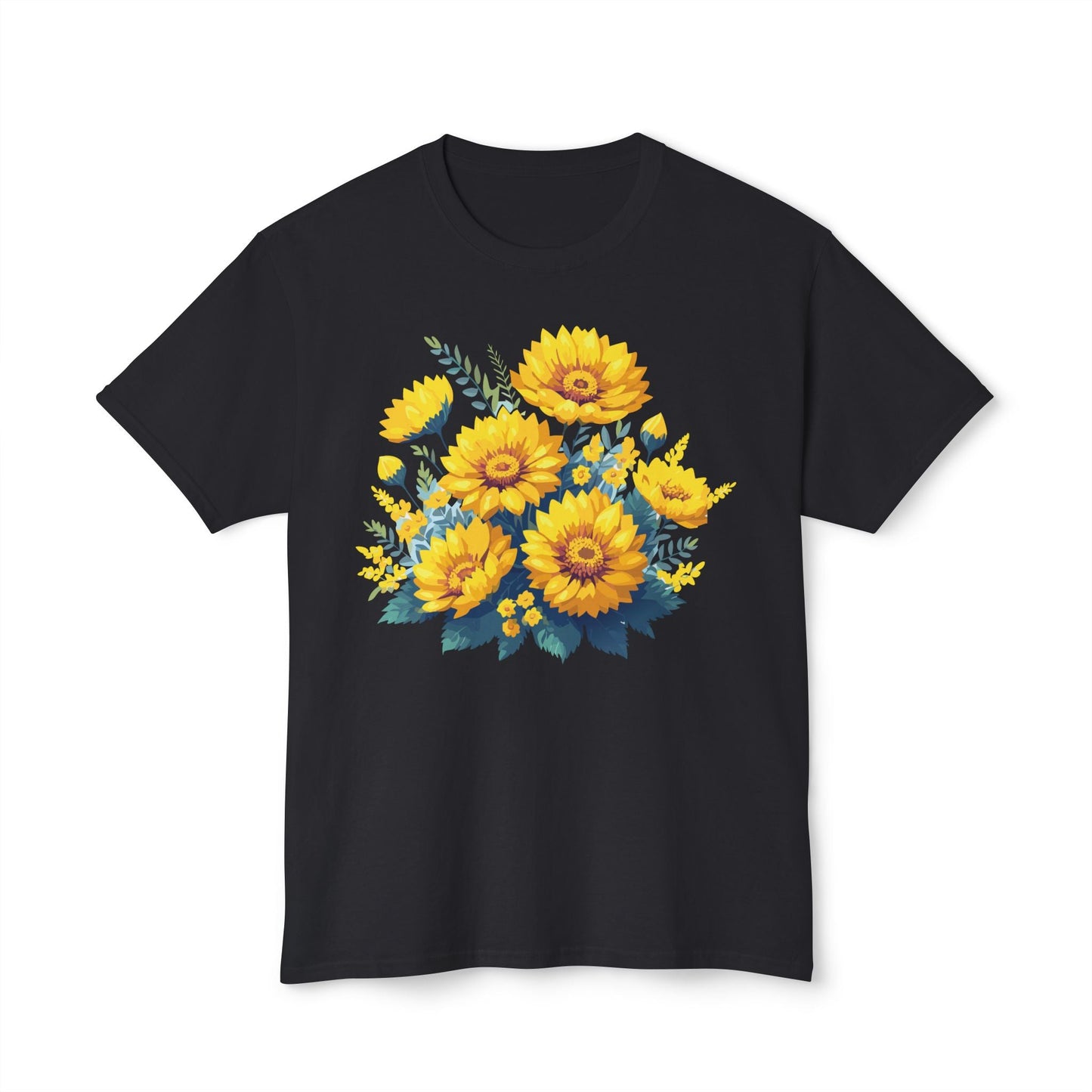 Floral T Shirt Vintage Flowers Unisex Art Print Tee 100 Percent Cotton Made In USA Floral Design