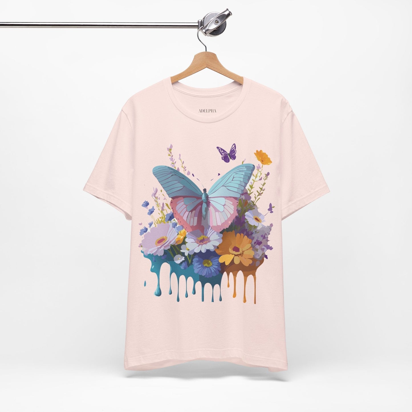 Butterfly Graphic Tee Unisex Short Sleeve Jersey Vintage Artwork Adelpha