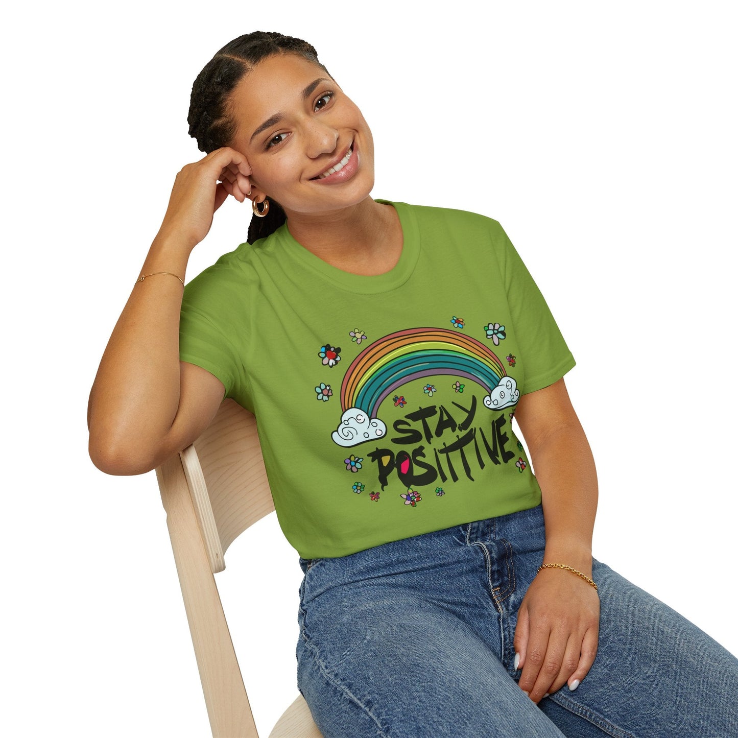 Positive Slogan T Shirt Unisex Softstyle Tee With Positive Words And Good Quotes Gildan 64000