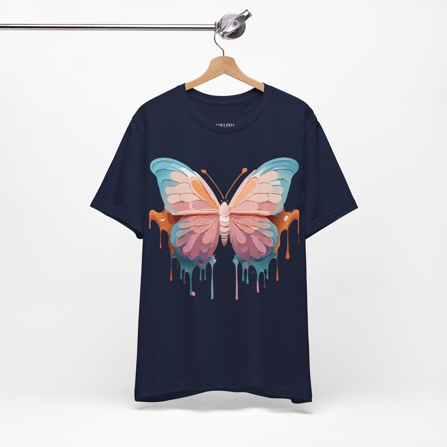 Butterfly Graphic Unisex 100 Cotton Lightweight Vintage Design Jersey Tee 86