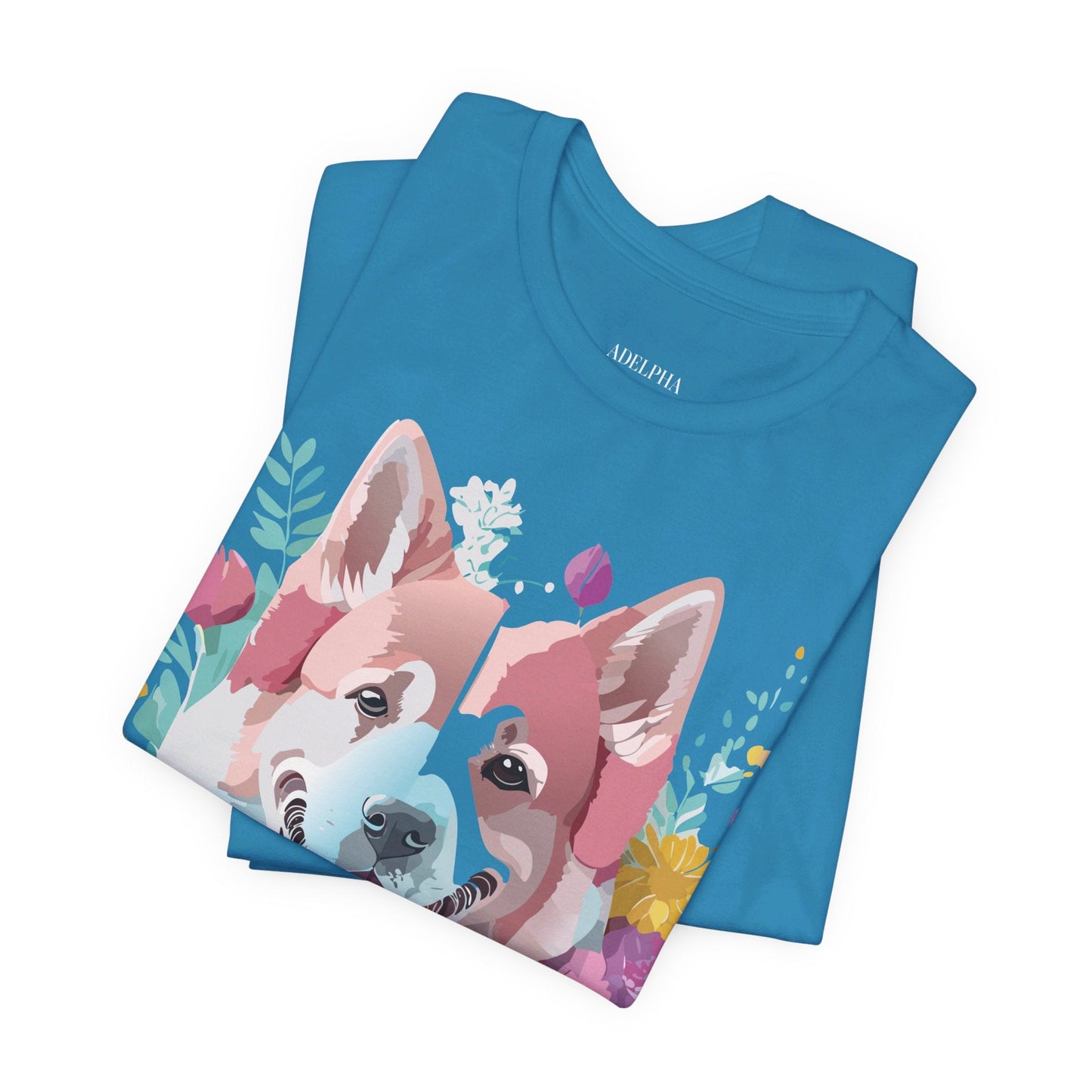 Dog Shirt Graphic Tee Unisex Short Sleeve Adelpha Art Design Vintage Inspired Artwork Edition