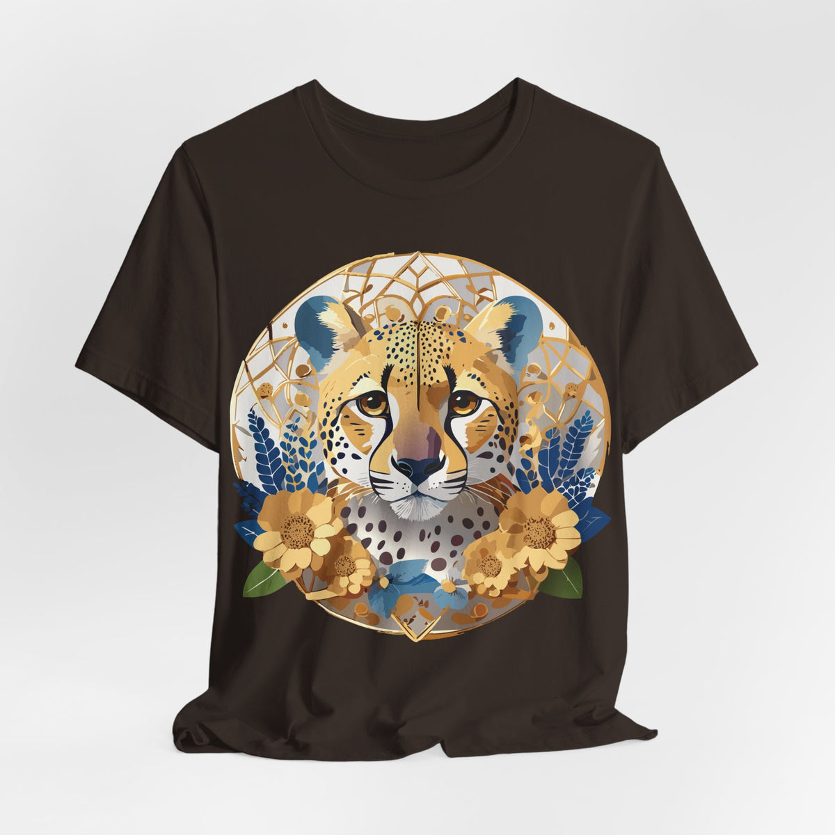 Medallion Graphic Unisex Cotton Bella+Canvas Tee with Floral Art Design n146