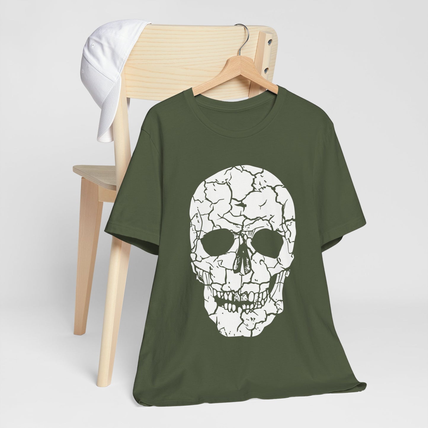 Unisex Cotton Tee Shirt with Skull