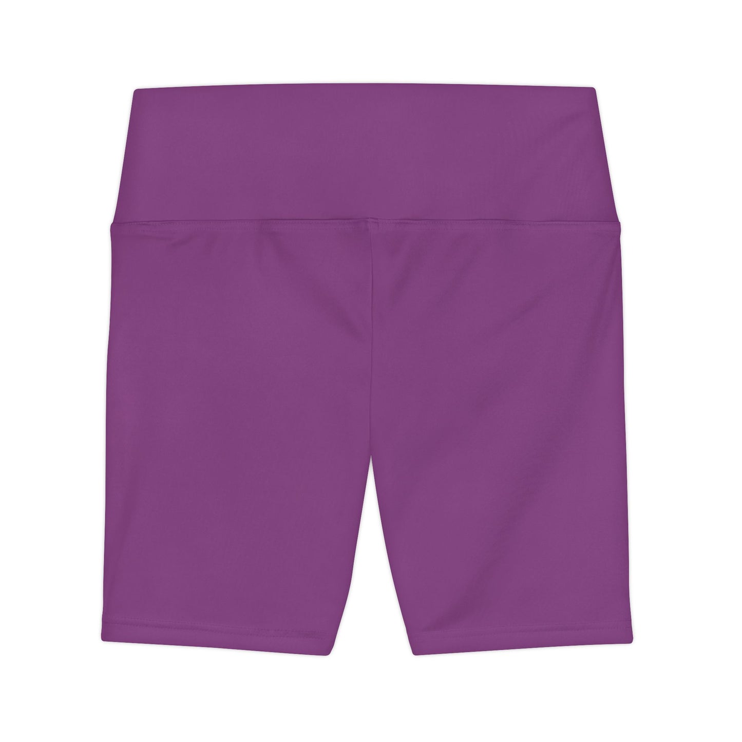 Grape Soda Bordo Purple High-Waist Women's Workout Shorts — Comfortable Biker Fitness Shorts for Yoga & Running