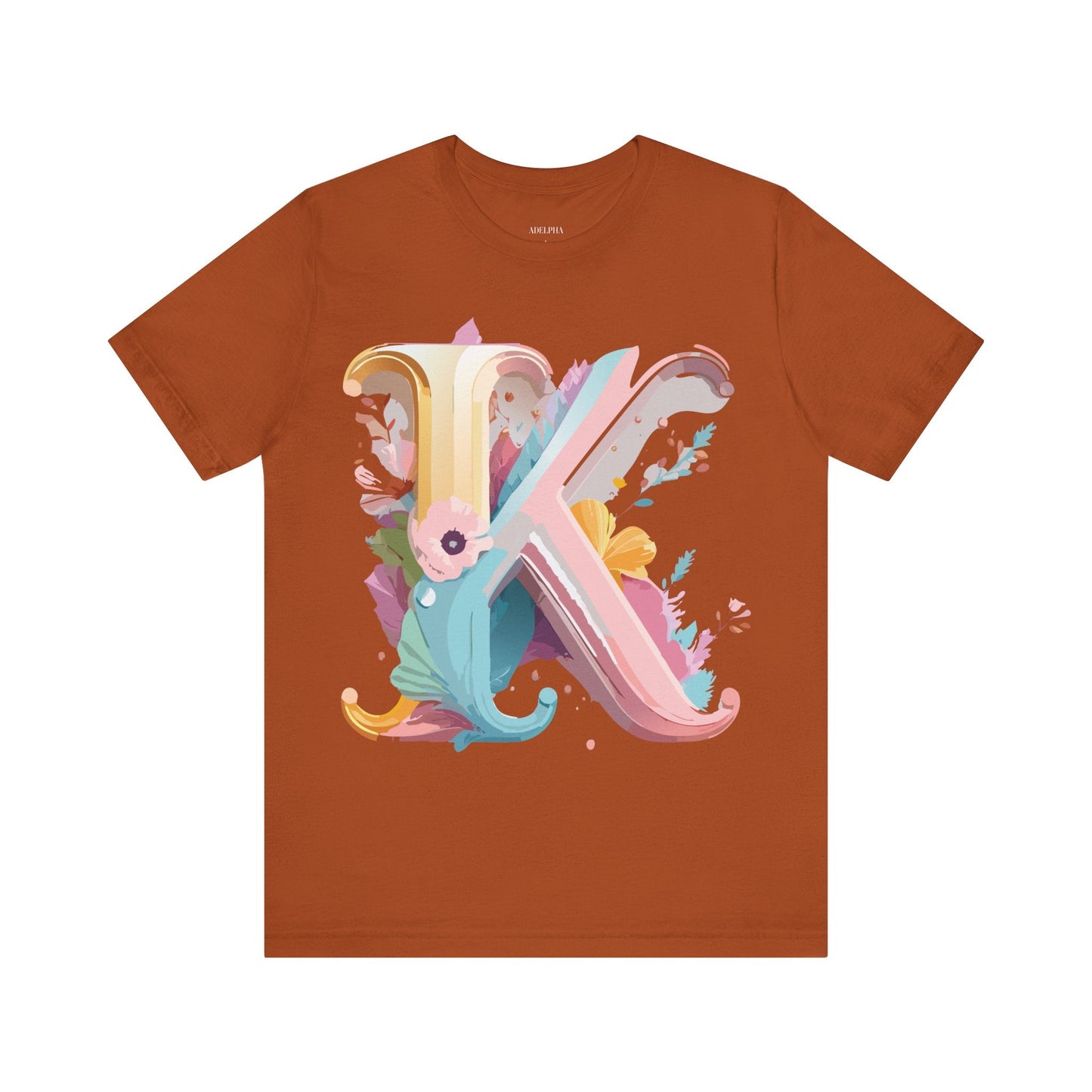 Letter K Shirt Unisex Graphic Tee With Vintage Inspired Artwork Adelpha Premium Comfort