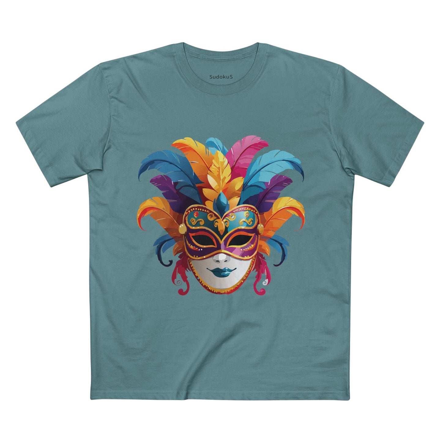 Mask Graphic Unisex 100 Cotton Staple Tee 13