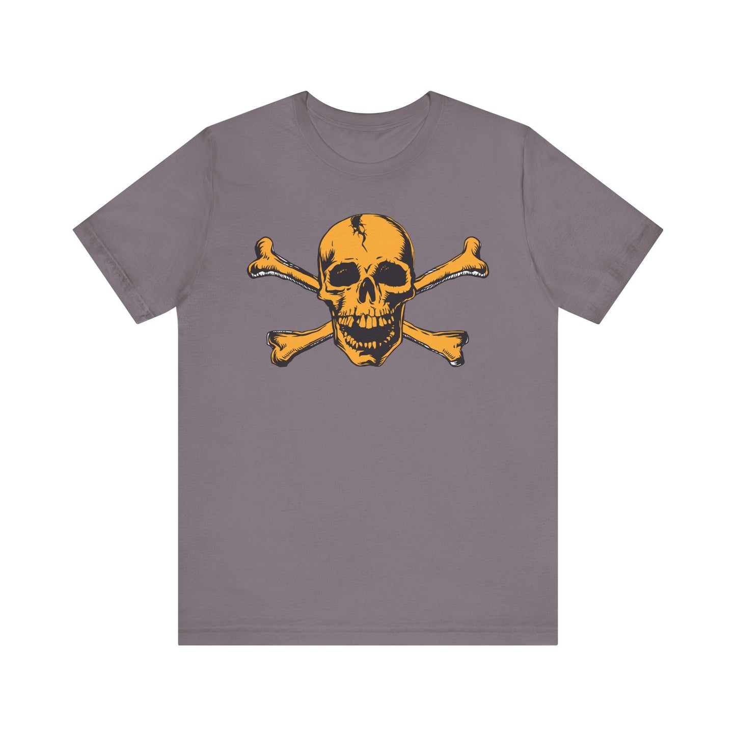 Orange Skull Graphic Design Tee, Skull Shirt, Vintage Tees, Art Design T-Shirt, Vintage Graphic Tee, Art Shirts with Skulls