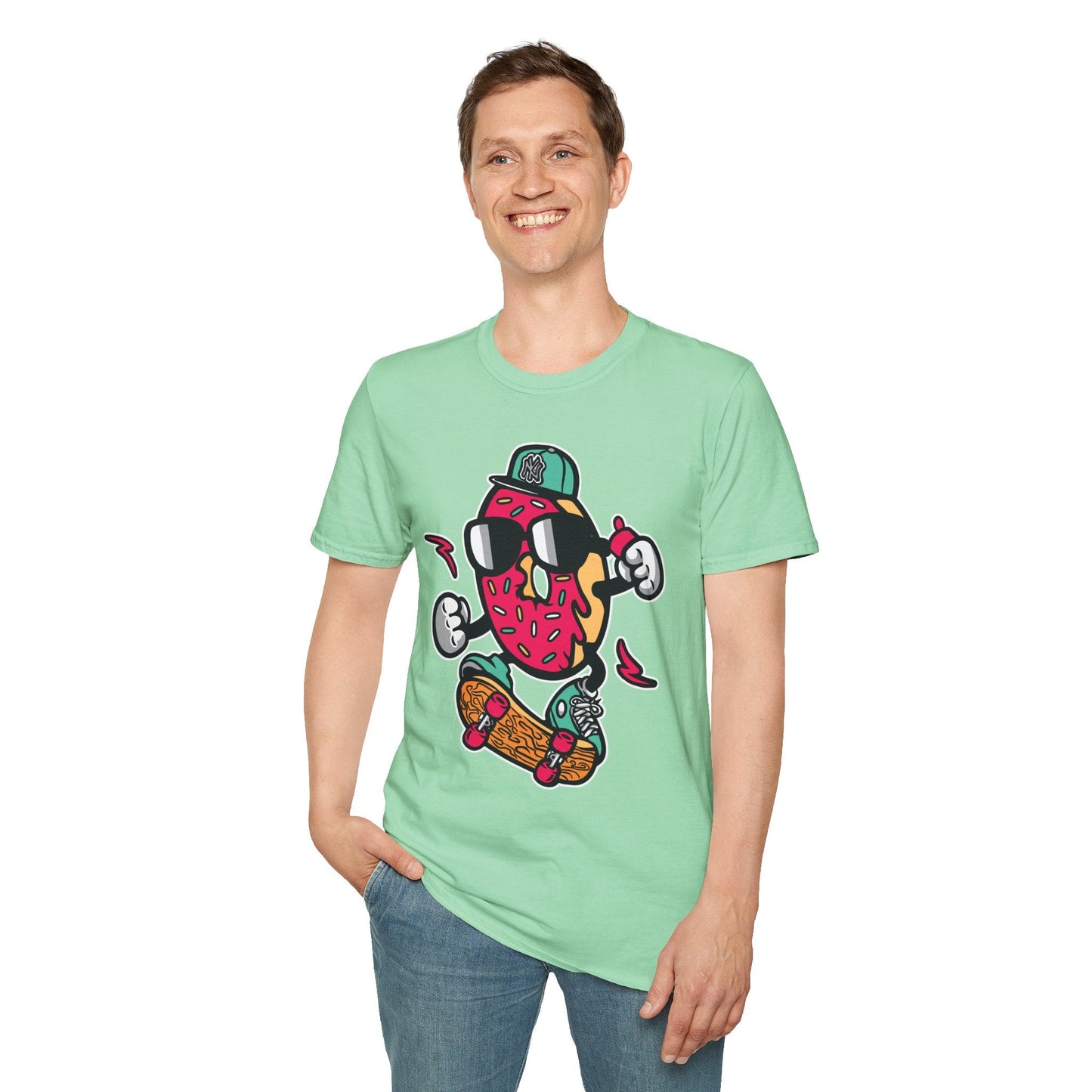 Cartoon T Shirt Animation Tee Funny Art Graphic Shirt Unisex Gildan Softstyle 64000
