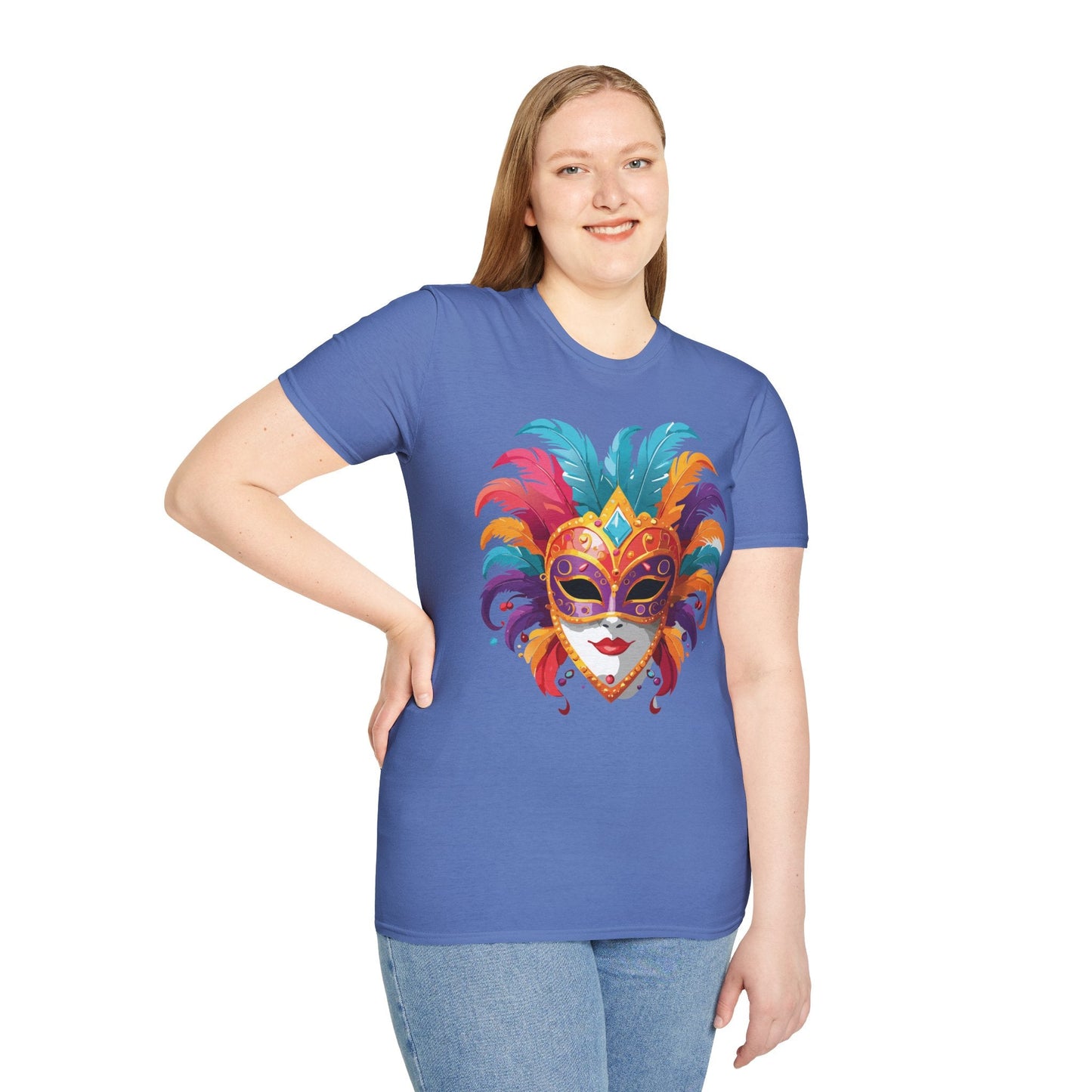 Mask Graphic Unisex Cotton Masquerade Design Artwork Tee 27