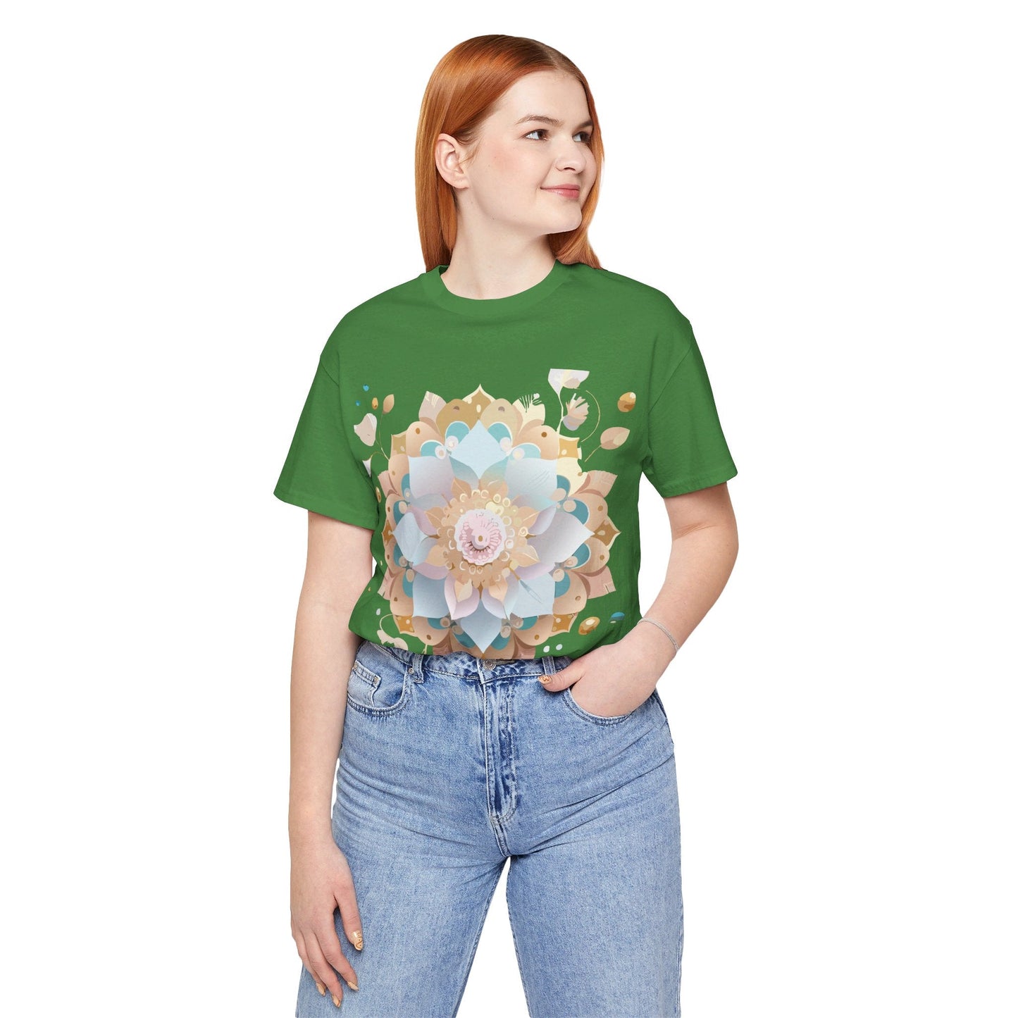 Mandala Graphic Tee Unisex Jersey Short Sleeve Featuring Vintage Inspired Adelpha Artwork