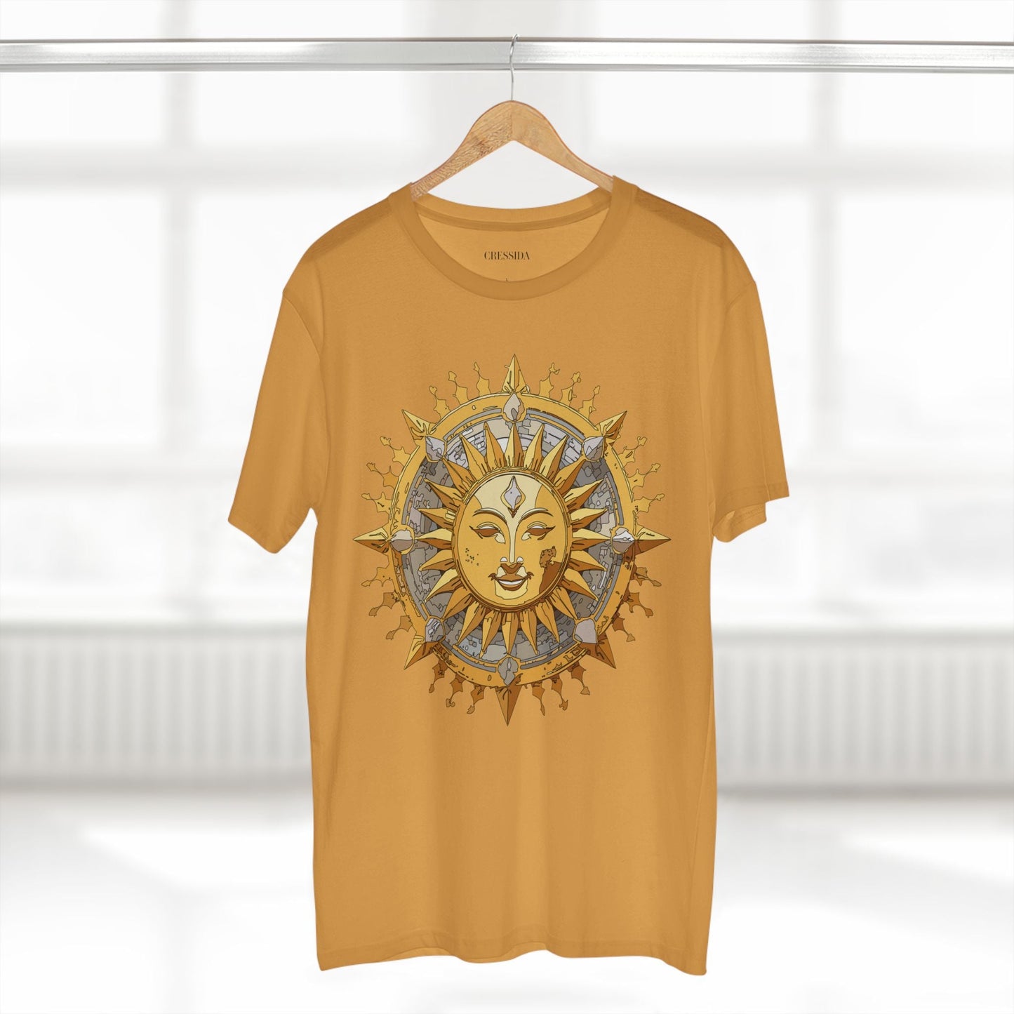 Gold Sun Graphic Unisex 100 Cotton T-Shirt with Golden Art Design 15