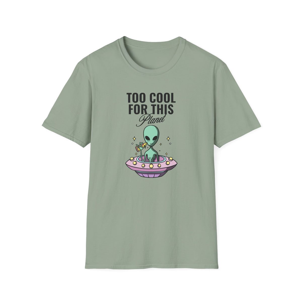 Alien Graphic Funny UFO Graphic Tee Gildan Unisex 100 Cotton Tee Shirt r109