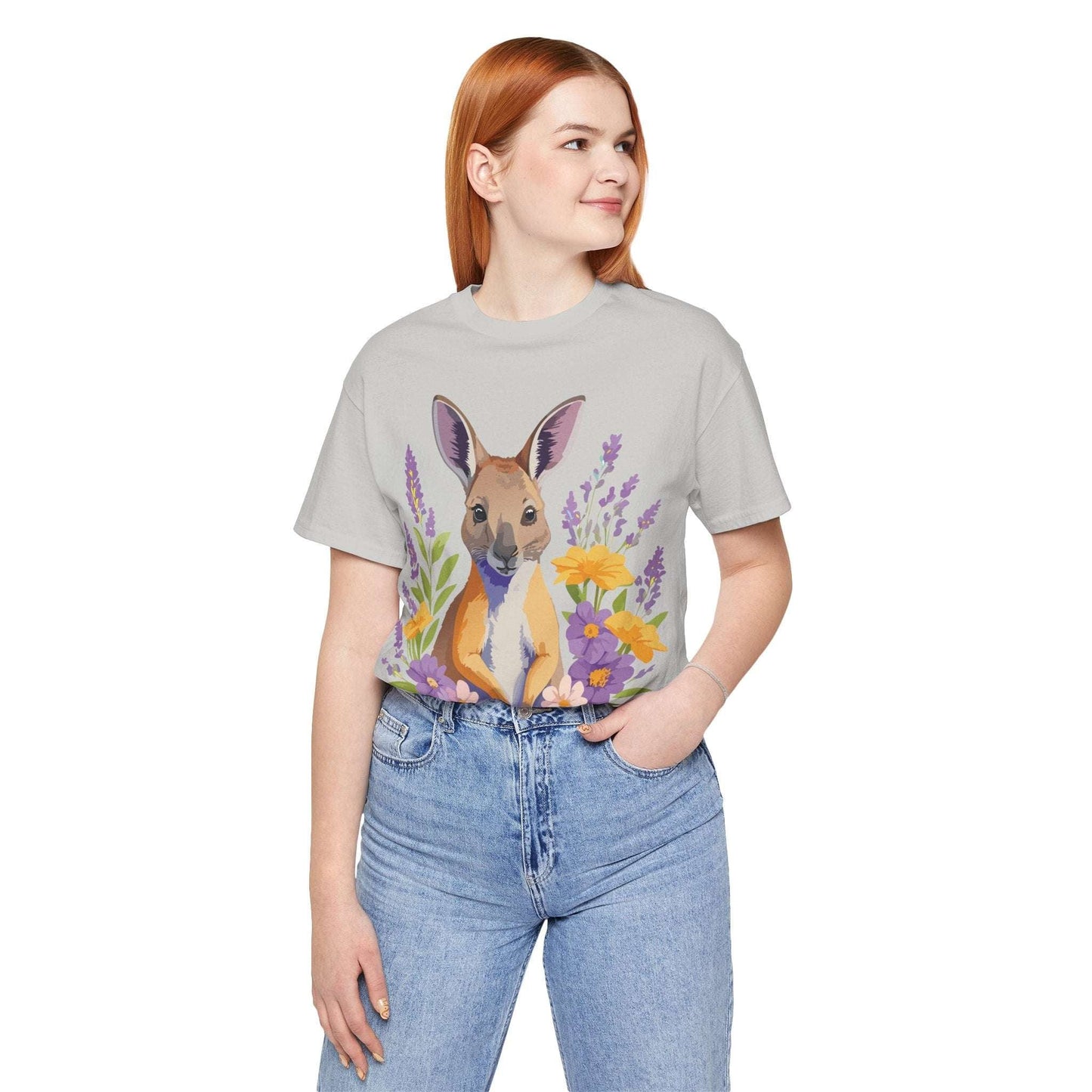 Kangaroo Graphic Unisex 100 Cotton Vintage Animal Artwork Tee 1