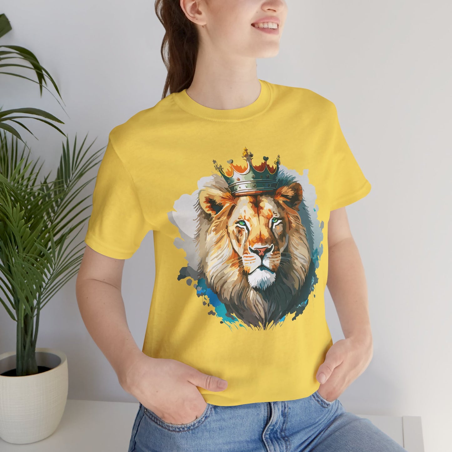 Lion Shirt, Animal Shirt, T-Shirt with Lion, Art Design Tee, Animal Tees, Safari T-Shirt, Crown Tee 13