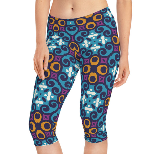 Leggings capri con estampado tradicional