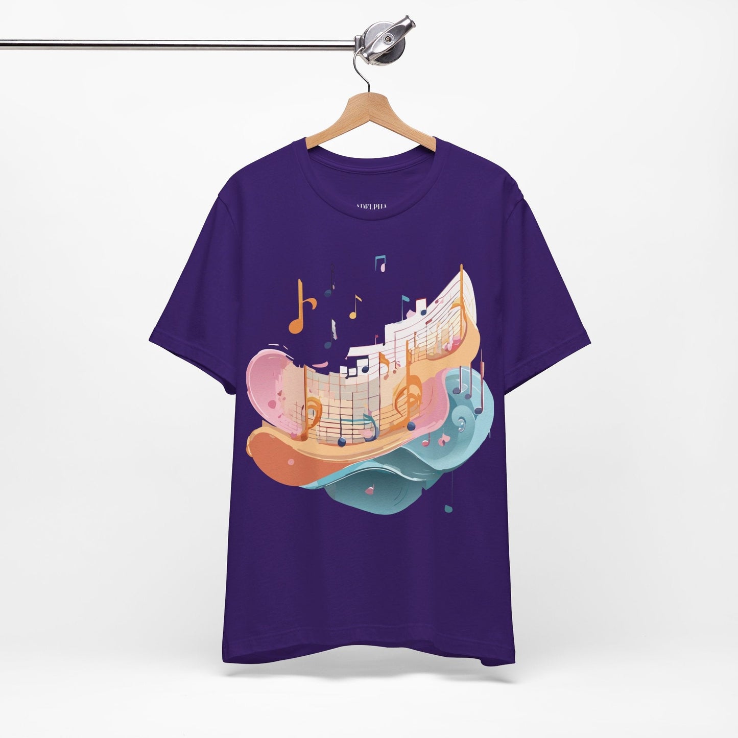 Music Graphic Unisex 100 Cotton Vintage Art with Musical Elements Tee 27