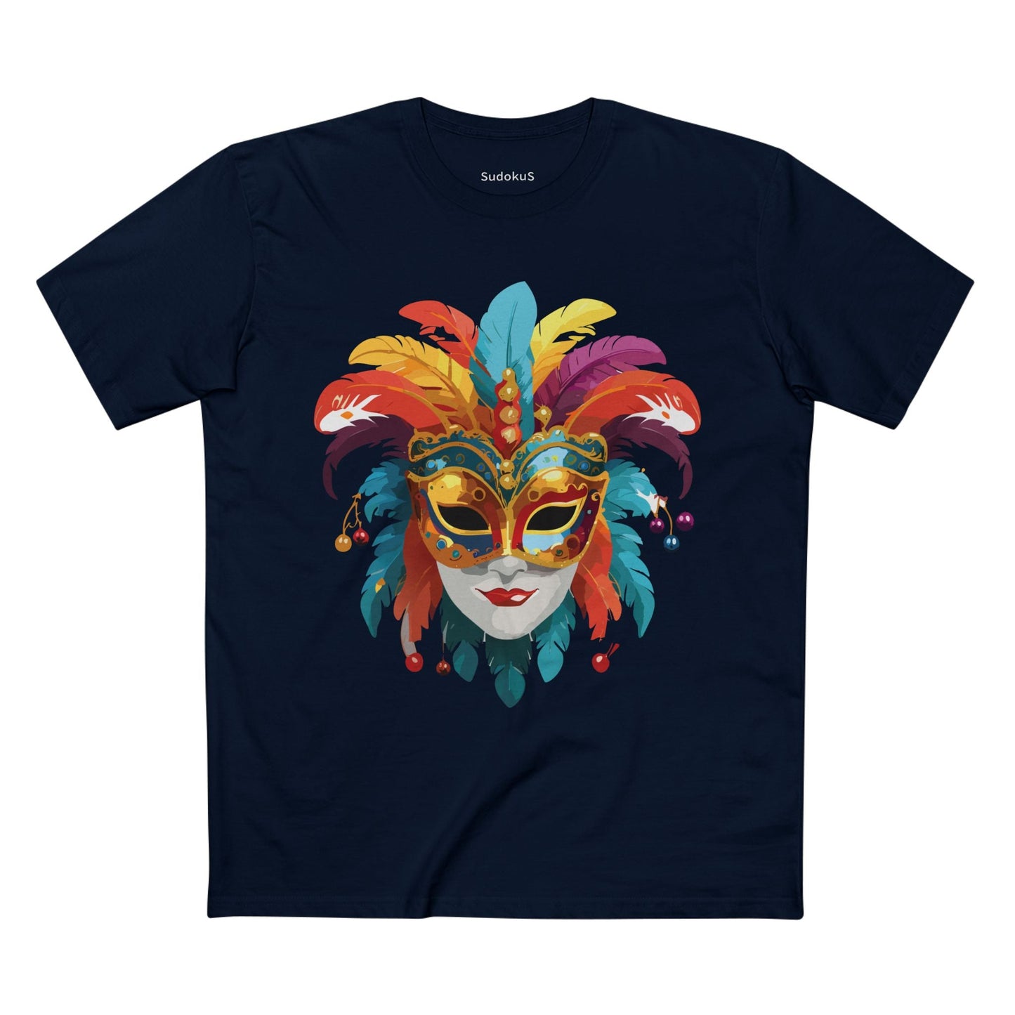 Mask Graphic Unisex 100 Cotton Staple Tee 10