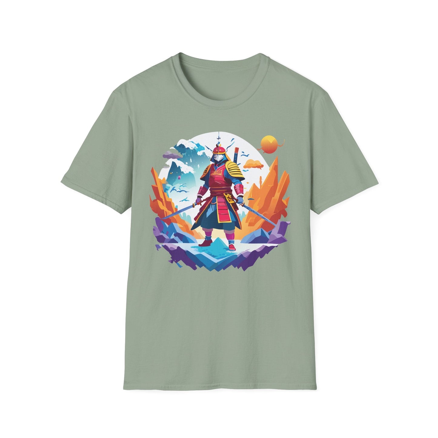 Samurai Shirt Unisex Short Sleeve T Shirt Gildan Softstyle 64000 100 Percent Ring Spun Cotton Tee