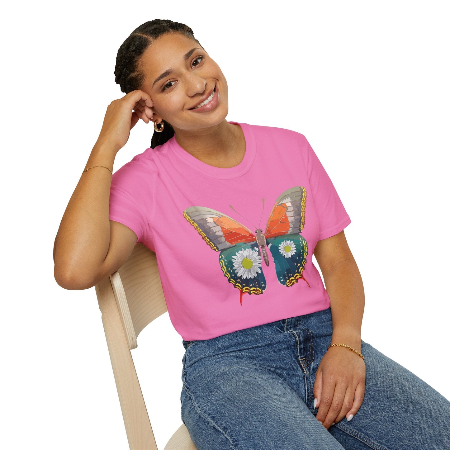 Butterfly Shirt Unisex Gildan Softstyle 64000 Short Sleeve T Shirt Monarch Design