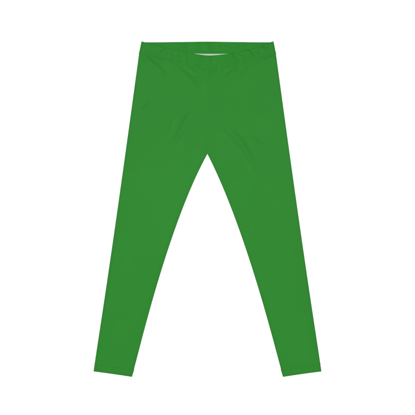 Forest Green Color Women's Poly-Span Casual Leggings XS-2XL