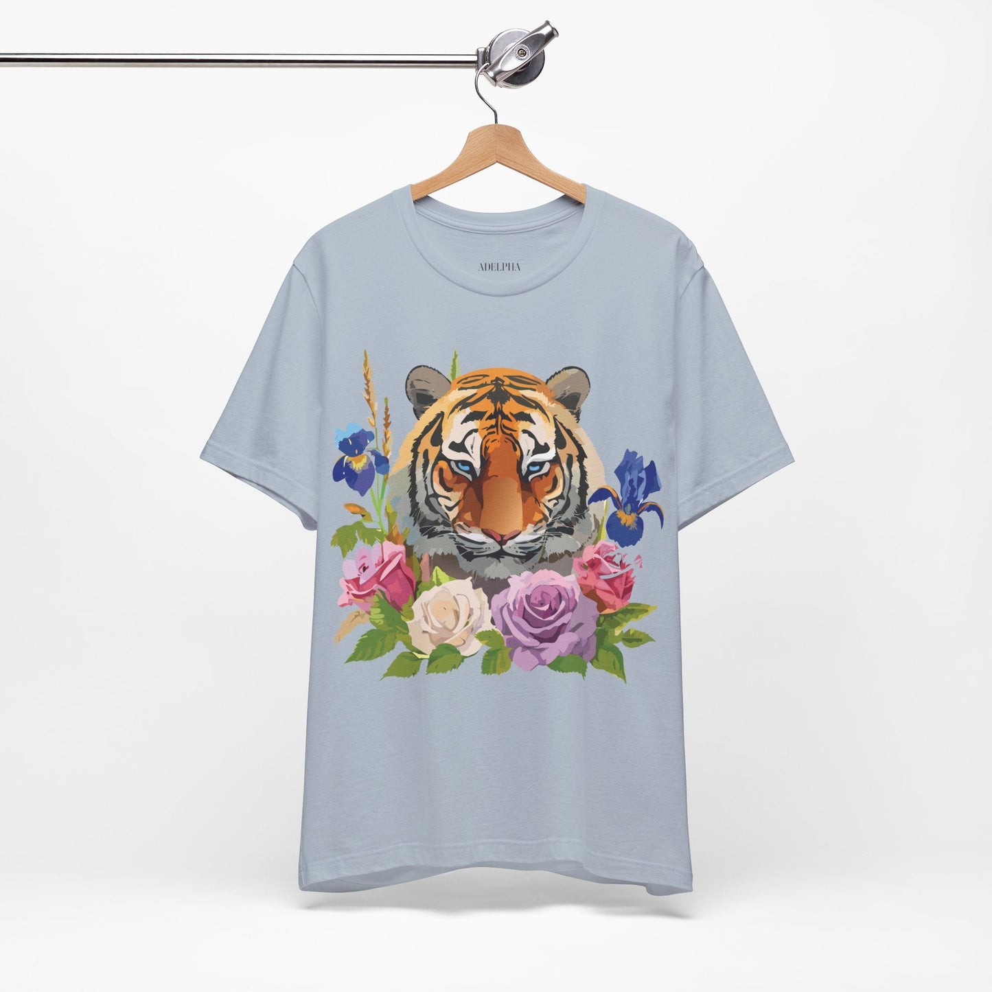 Tiger Graphic Tee Unisex Short Sleeve Tee With Vintage Inspired Artwork By Adelpha