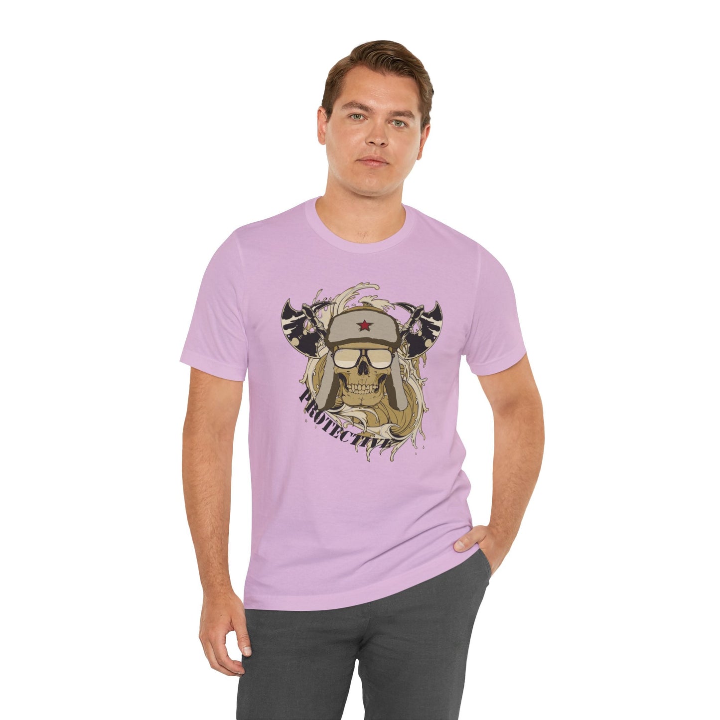 Viking Skull Graphic with Horned Helmet T-Shirt Captain Design Tee Art-41