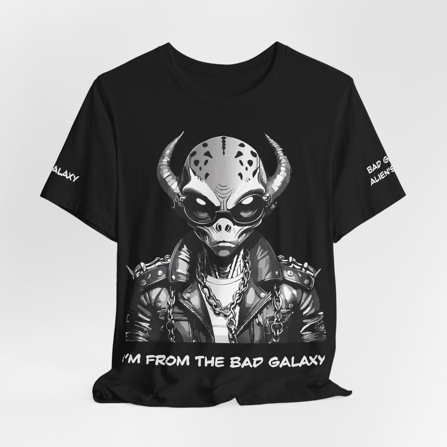 Alien Tee Shirt From Bad Galaxy 100 Percent Cotton Eco Friendly Ink Printed In USA