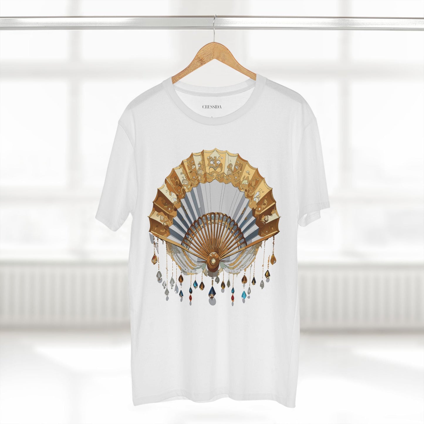 Antique Fan Graphic Design T-Shirt Unisex 100 Cotton Floral Carnival Artwork Tee 13