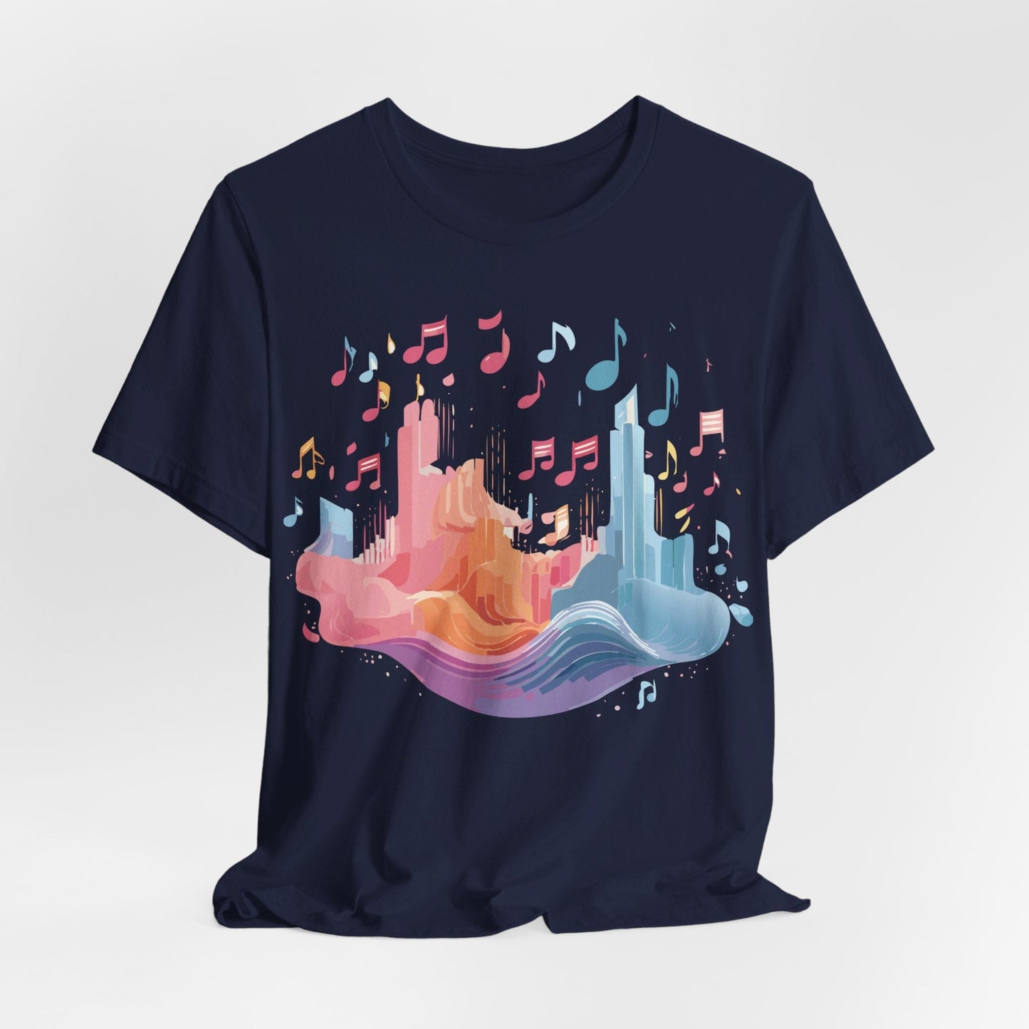 Music Graphic Unisex 100 Cotton Vintage Art with Musical Elements Tee 23