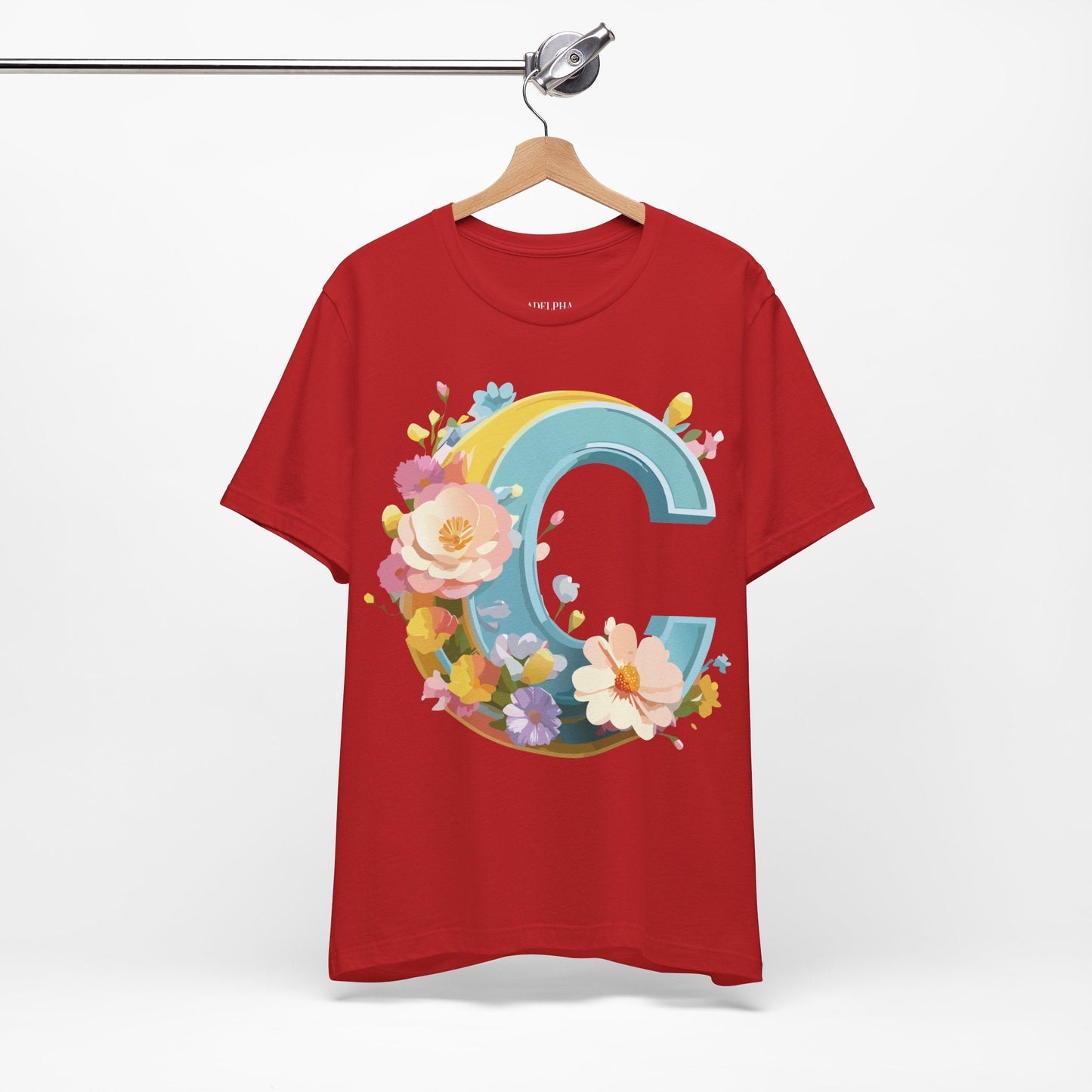 Adelpha Letter C Shirt Graphic Tee Unisex Short Sleeve Art Design Vintage Inspired Casual Wear
