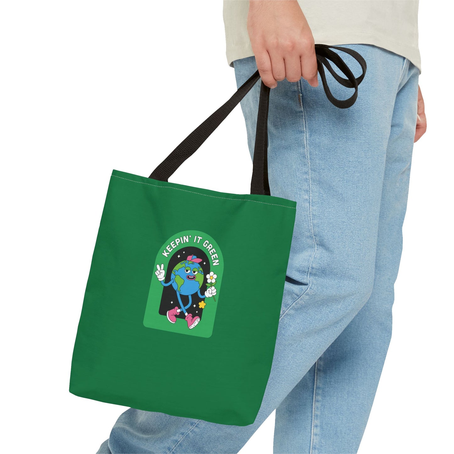 ECO GREEN COLOR CANVAS BAG HIGH-QUALITY 100% SPUN POLYESTER 3 SIZES BAG-E6