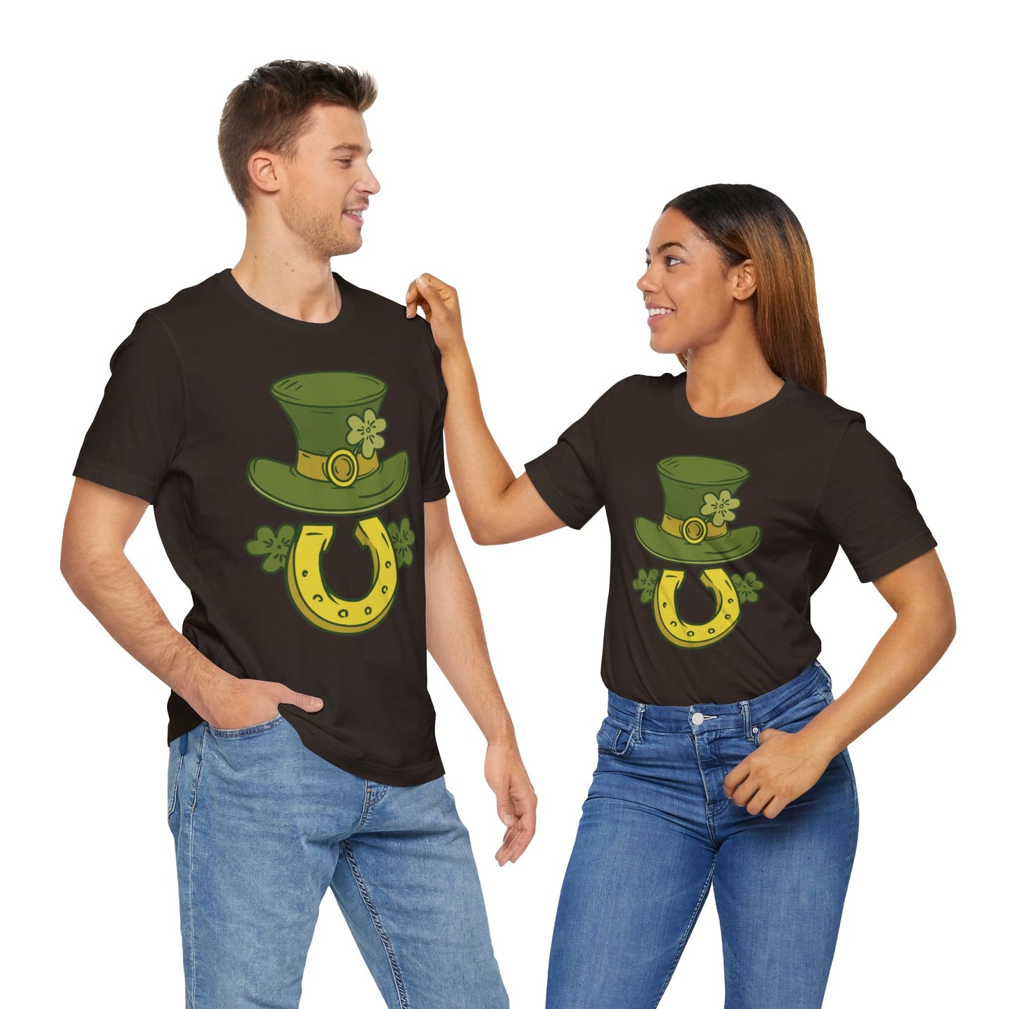 Unisex Cotton Tee Shirt with Lucky Prints