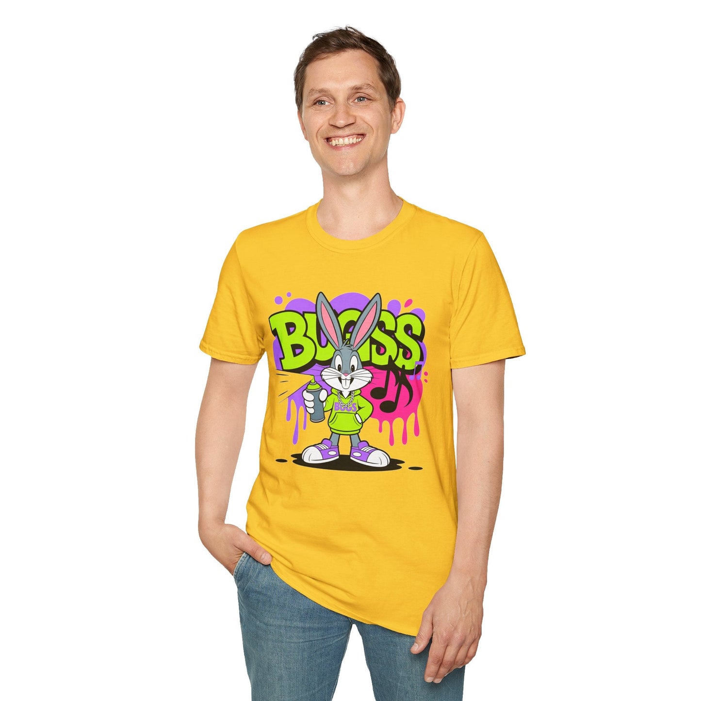 Cartoon T Shirt With Animation Unisex Funny Animals Tee Softstyle Gildan 64000 Apparel
