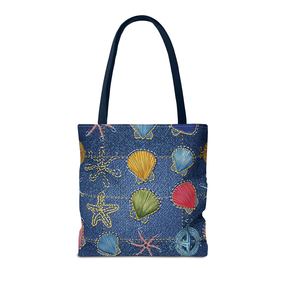 Denim Fabric Imitation Print Unisex Canvas Bag Poly Spun 3 Sizes Tote Bag 182-25