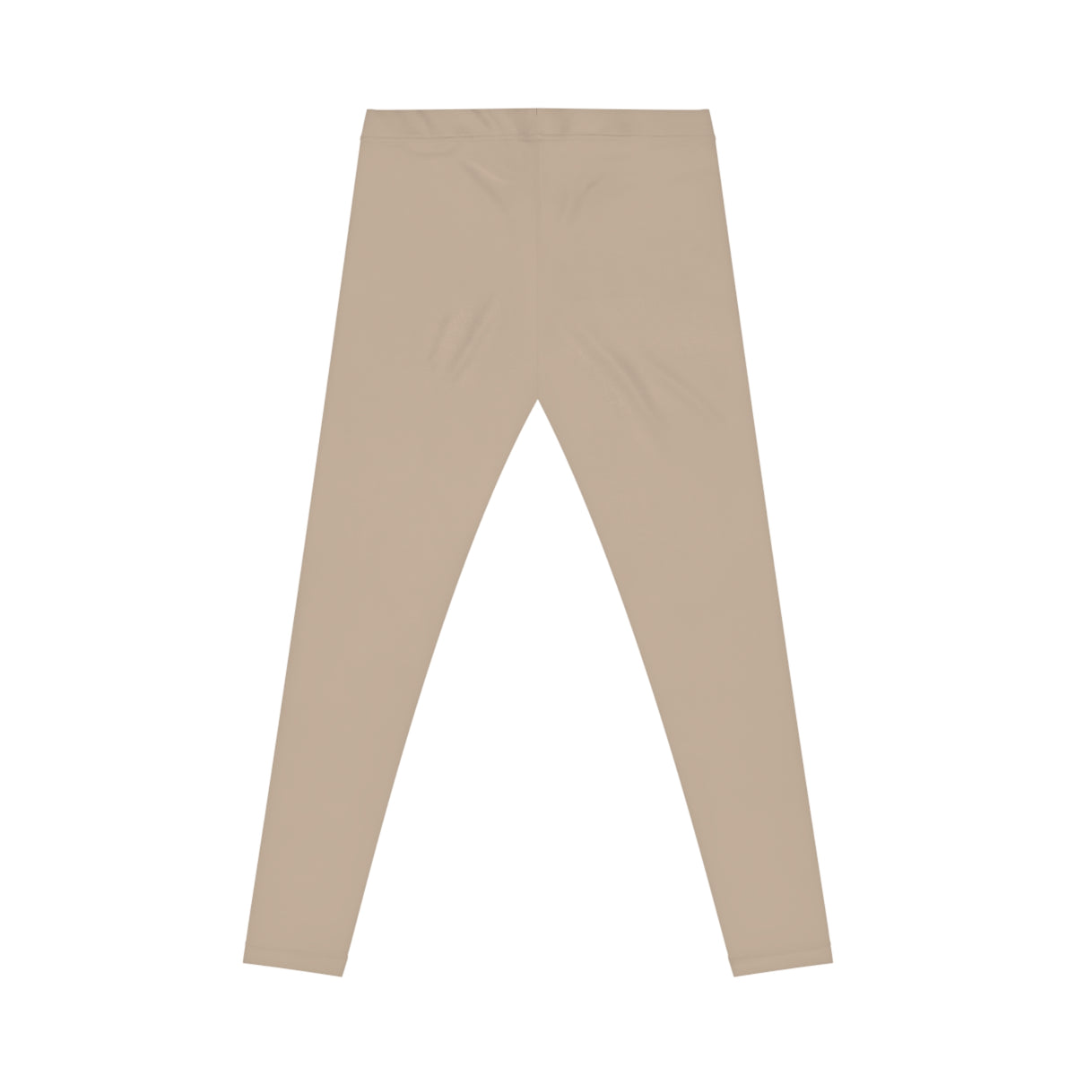 Beach Beige Tan Color Women's Poly-Span Casual Leggings XS-2XL