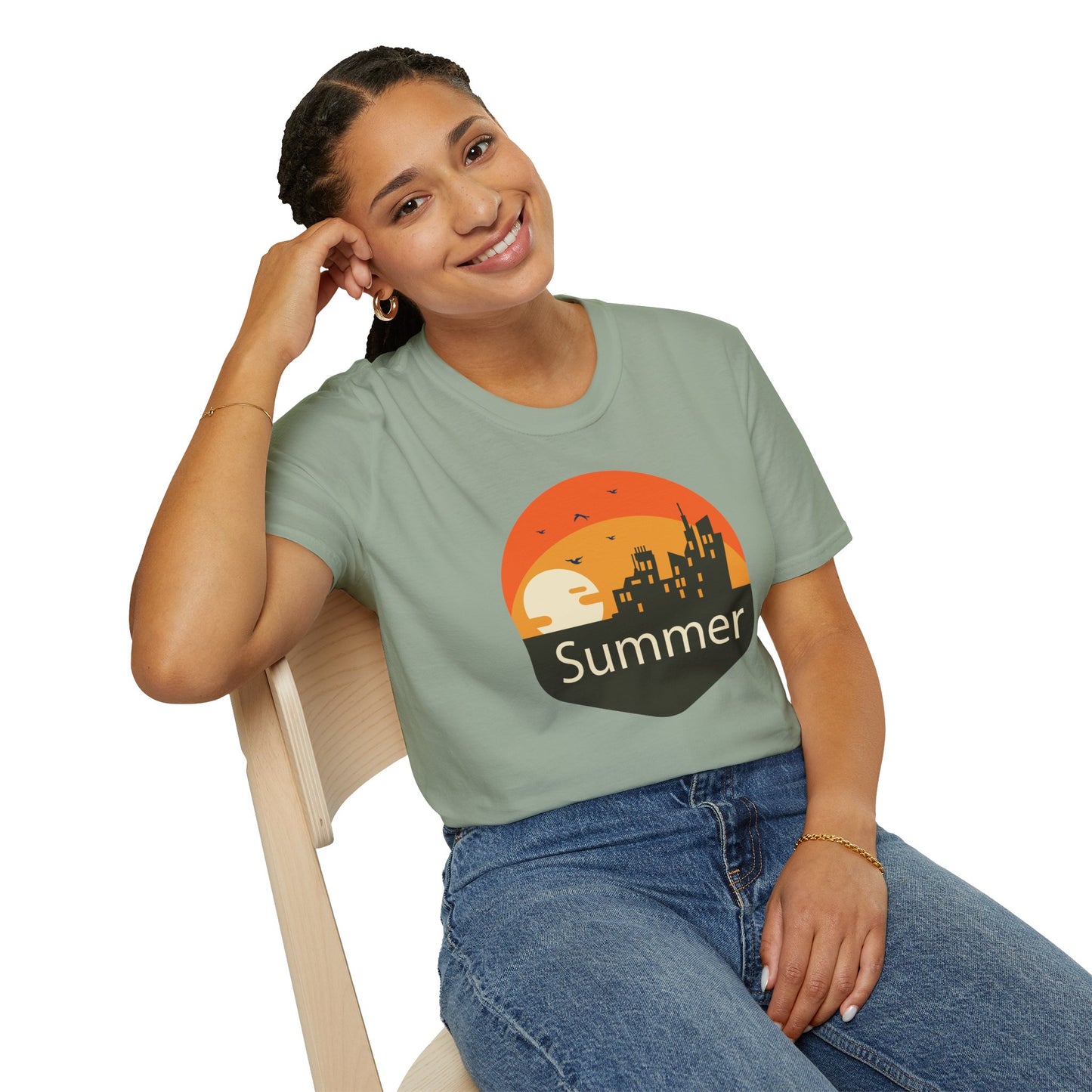 Summer T-Shirt, Summer Design Shirts, Art Tee Shirt with Summer Design - 6